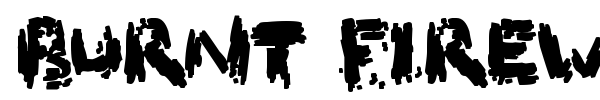 Burnt Firewood font preview